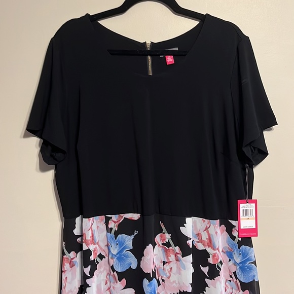 NWT Vince Camuto | Poetic Bouquet Chiffon Floral Dress - Picture 10 of 11